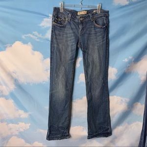 MeK Denim- Portland Bootcut Distressed Jeans 31/34
